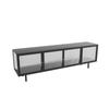 Mueble de TV de Hierro de Lujo para Entrada Nórdica Estilo Japonés Pequeño Apartamento Sala de Estar Mueble Bajo Multifuncional Gabinete de Almacenamiento de Vidrio Templado