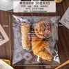 Bolsa grande para empaquetar pan para tostadas, bagels, sándwiches, bolsa transparente desechable para postres de repostería, bolsa autoadhesiva para galletas