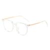 Gafas ópticas TR90 ultraligeras nuevas 2023, montura generosa para mujer, color marrón frío, para estudiantes, montura de gafas para miopía de grado combinado.