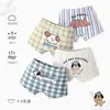 Roupa Íntima Infantil Zyz Atacado Listrado Xadrez Roupa Íntima de Menino Desenho Animado Cachorrinho Algodão Tipo a Cuecas Boxer Infantis