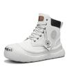 Botas de Dedo Grande Tendência Outono e Inverno Cano Alto Solado Grosso Casuais para Trabalho Novos Botas Esportivas Masculinas Cor de Ruibarbo Calçados Masculinos