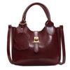 Moderna Bolsa de Cubo de Cuero Encerado al Aceite Niche de Estilo Británico Nuevo, a la Moda, Combinable con Todo, Elegante, Portátil, Bandolera para Mujer