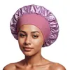 Touca de Cetim de Alta Elasticidade de Aba Larga Transfronteiriça da Amazon Chapéu para Cuidados com o Cabelo de Salão de Beleza Feminino Chapéu para Pós-parto Quimioterapia
