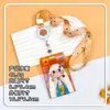 Nuevo estilo tarjetero para niñas, gafete de identificación de estudiante, funda para tarjeta con cordón para cuello anti-pérdida, protector de tarjeta de identificación unisex, estuche rígido