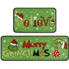 Felpudo Decorativo Navideño Transfronterizo Alfombra Larga de Cocina Absorbente de Aceite Felpudo Antideslizante Resistente a la Suciedad para Puerta para Pelo