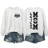 Amazon spot casual simples letra manga longa mãe idosa 2027 solto ebay comércio exterior moletom