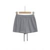 Pantalones cortos deportivos informales de cintura alta con rayas en contraste de color, de estilo Spice Girls, estilo europeo y americano, de verano 2025, holgados y con cordón.
