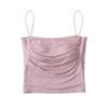 1406-24 primavera novo estilo europeu e americano hot girl shopping casual top feminino Sexy Slim fit com almofada peito pequena tipoia
