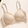 Sutiã K02 com Alças de Glitter Fino, Fecho de Colchete de Fileira Única, Costas em U Grande, Sem Costura, Leve, Respirável, Confortável, Push-up, Bojo Fixo