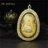 Colgante de Aleación Guanyin Mazu Guan Gong Cinco Dioses de la Riqueza Chapado en Oro y Plata Real Adorno Colgante para Coche Espíritu Guardián Artículo Popular en Transmisión en Vivo