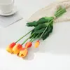 Tulipán de goma blanda transfronterizo flor artificial planta para arreglo de ventana de centro comercial interior decoración de boda flor de simulación tulipán