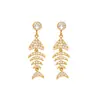 Rueda de la Fortuna Creativos Personalizados Pendientes de Espina de Pescado Borla para Mujer Micro-Adornados Brillantes Diseño de Nicho Pendientes de Lujo Accesibles Joyería para Orejas