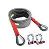Cuerda de Rescate de Emergencia, Cuerda de Remolque para Coche, Hebilla de Acero en Forma de U, Cuerda de Remolque de Nylon Engrosada de 25 Toneladas, Cuerda de Remolque para Vehículos de Alta Resistencia