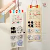 Bolsa de Armazenamento de Acessórios de Cabelo Montada na Parede para Uso Doméstico, Organizador de Feltro de Grande Capacidade para Presilhas de Cabelo, Tiaras e Joias