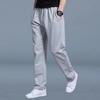 Calças esportivas masculinas com cordão de verão coreano elegante bonito para todos os jogos solto perna reta reta calças casuais