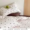 Conjunto de Algodão Estampado Estilo Fresco Classe A com Quatro Peças para Dormitório de Estudante e Apartamento, Conjunto de Três Peças com Capa de Edredom, Lençol de Cima e Lençol com Elástico 100% Algodão 0.9