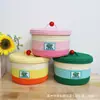 Caja de regalo de cuerda de algodón con bloques de color creativos para vacaciones infantiles, un regalo de almacenamiento genial para el verano con un toque de alta gama