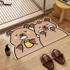 Adorable alfombra absorbente de baño Kapibala, de diatomeas, de secado rápido, antideslizante