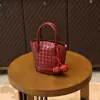 2025 Nova Moda Bolsa Pura Tecida à Mão Design de Nicho Alta Qualidade Grande Capacidade Ombro Único Transversal Saco Saco