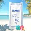 Toalla de Playa Azul Minimalista Artística Más Vendida en Amazon Transfronterizo Toalla de Baño con Estampado Creativo de Bikini