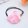 Tocado de joyería con flores, hecho a mano, rosa, lazo para el cabello, tres anillos, banda de goma, cuerda de goma, lazo para el cabello, accesorios para el cabello, suministro de tienda por 2 yuanes