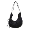 Bolsa Nuvem Plissada Bolsa Ins de Nicho Coreana Bolsa Transversal Feminina Coreana Preguiçosa Bolsa Tote de Grande Capacidade Bolsa Dumpling