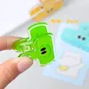 Clip de cola de milano de ojos grandes acrílico clip para diario de mano clip de cola larga ojos pequeños dibujos animados Carpeta de archivos Carpeta de colores