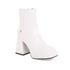 Botas de tacón alto otoño e invierno 2021 Talla grande para mujer 40-43 Botas de mujer Shuitai comercio exterior transfronterizo Botas cuadradas Martin