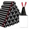 Bolsa de basura con cordón, para el hogar, engrosada, portátil, cocina, dormitorio, estudiante, grande, plástico negro, boca de cierre