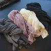 Blusa de Tricô Longa com Decote V Pequeno Vazado Estilo Francês em Liocel Linho para Mulheres, Camada Base, Nova para Primavera/Verão 2026 H040303