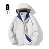 Traje de alpinismo impermeable, transpirable, grueso y tres en uno, desmontable, con forro polar y logotipo de Stormsuit.
