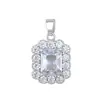Anel de Ródio Real Dourado Estilo Gelo Rombo Estrela Prata Moda Comércio Exterior Transfronteiriço Joias DIY Cobre Zircônia Pingente Micro-Incrustado Acessórios