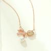 Collar Tulipán original para mujer estilo ins flor Mori cadena clavicular estilo coreano estilo Chanel colgante calcedonia plata esterlina 925