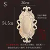 Talla de Madera Dongyang Madera Maciza Estilo Europeo Cabeza de Puerta de Madera Flor Redonda Calcomanía Decorativa Marco de Espejo de Puerta Flor de Madera Fondo Ovalado Adorno Relieve