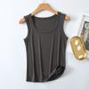 Camisola de Algodón con Hilo Blanco para Mujer Ropa Exterior 2024 Verano Nuevo Estilo Coreano Interior Ajustado Adelgazante Top Sin Mangas