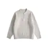 Suéter de punto con media cremallera para hombres y parejas, textura a rayas, cuello semiabierto, estilo "old money", moderno para otoño e invierno, venta al por mayor de fábrica transfronteriza
