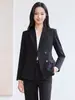 Conjunto de traje azul marino de doble botonadura para mujer, adecuado para ropa de oficina, para ir al trabajo, profesores, atuendo formal, atuendo de negocios, gerentes de hotel y profesionales de ventas