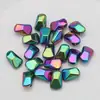 Suministro directo de fábrica cristal tallado con perfil especial cuentas forma especial respaldo de coche color mágico accesorios para joyería DIY 10*16mm