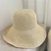 Sombrero de Paja Plegable Hecho a Mano de Ganchillo Estilo Coreano Japonés para Mujer, Sombrero de Pescador Transpirable para Salidas de Verano Protección Solar