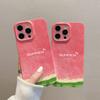 Capa de Celular com Tema de Melancia para iPhone 13, Apple 15 Pro Max, 14, Criativa, Fresca, 12, Estilo de Filme de Alta Qualidade, 11