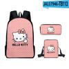 3D Nuevo HelloKitty Dibujo Animado Lindo Sanrio Hello Kitty Mochila Escolar Bolso de Hombro Estuche para Lápices Mochila