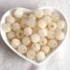 Cuentas Sueltas de Resina de Cielo Estrellado Soñador Luz Fluida de 10-12 mm Materiales para Collares y Pulseras de Abalorios Hechos a Mano con Agujero Grande Dorado