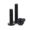 Acero Inoxidable Negro 304 cm Cabeza Plana Grande Cabeza Ultraplana Cabello Plano Tornillo de Cruz Negro Tornillo para Computadora M1-M8