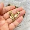 Colgante de aleación con forma de estrella de cinco puntas, accesorio de joyería, pendientes creativos, pulsera, collar, colgante
