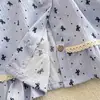 Conjunto de Camisola com Shorts e Bojos, Pijama para Meninas, Textura de Algodão Nuvem de Verão, Toque de Luxo, Conjunto Loungewear com Laço