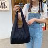 3682 Nuevo Bolso de Hombro de Lona con Cuadros Huecos de Gran Capacidad para Mujer, Mochila Escolar Fina para Estudiantes, Estilo Fresco, Estilo Universitario
