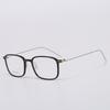 Gafas de Nuevo Estilo Tungsteno Titanio Plástico Acero Montura de Gafas para Mujer Cuadrada de Montura Fina Titanio Puro Ultraligeras Gafas a Juego Montura para Miopía para Hombre