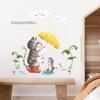 Nuevo LD64116 pegatinas de pared autoadhesivas con diseño de gatito de dibujos animados para dormitorio infantil y guardería