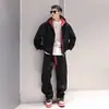 Sudadera con Bloques de Color Otoño 2026 para Hombre y Mujer, Marca Trendy Americana, Chaqueta Cardigan con Doble Cremallera, Combinada con Pantalones Largos Casuales