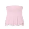 Ins Transfronterizo Europeo y Americano 2026 Nueva Moda Elegante Amazon para Mujer Venta al por Mayor Color Sólido Dobladillo de Encaje Tubo Top